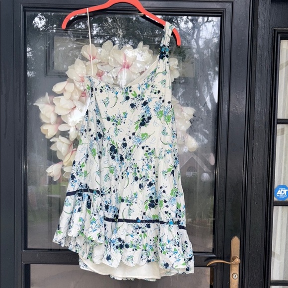 Free People All Mine One Shoulder Floral Mini Dress MSRP $108 - Picture 6 of 9